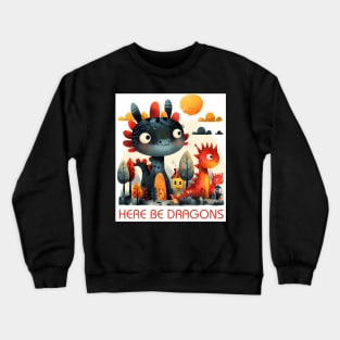 Here be dragons Crewneck Sweatshirt